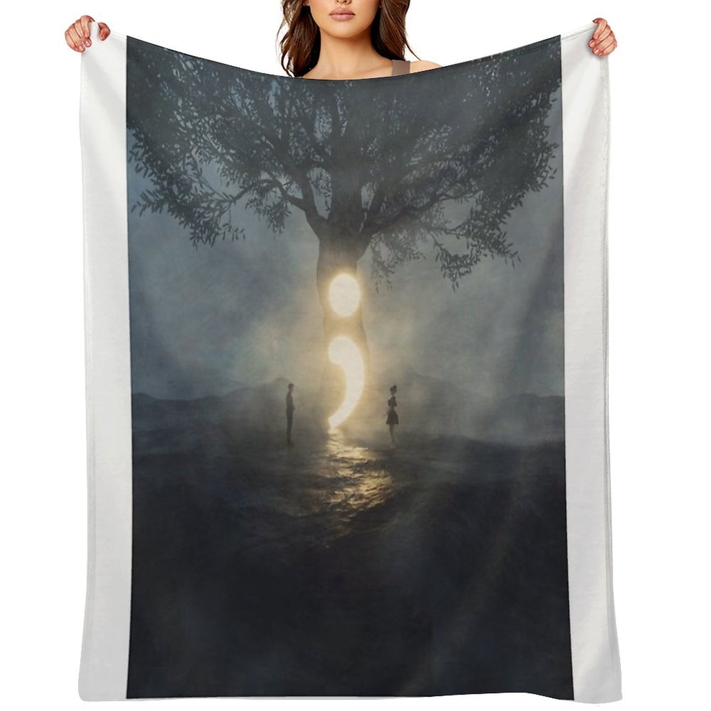 Semicolon - Cont;nue Velvety-soft Throw Blanket