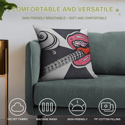 Mouth An Cig Soft Style Accent Throw Pillow