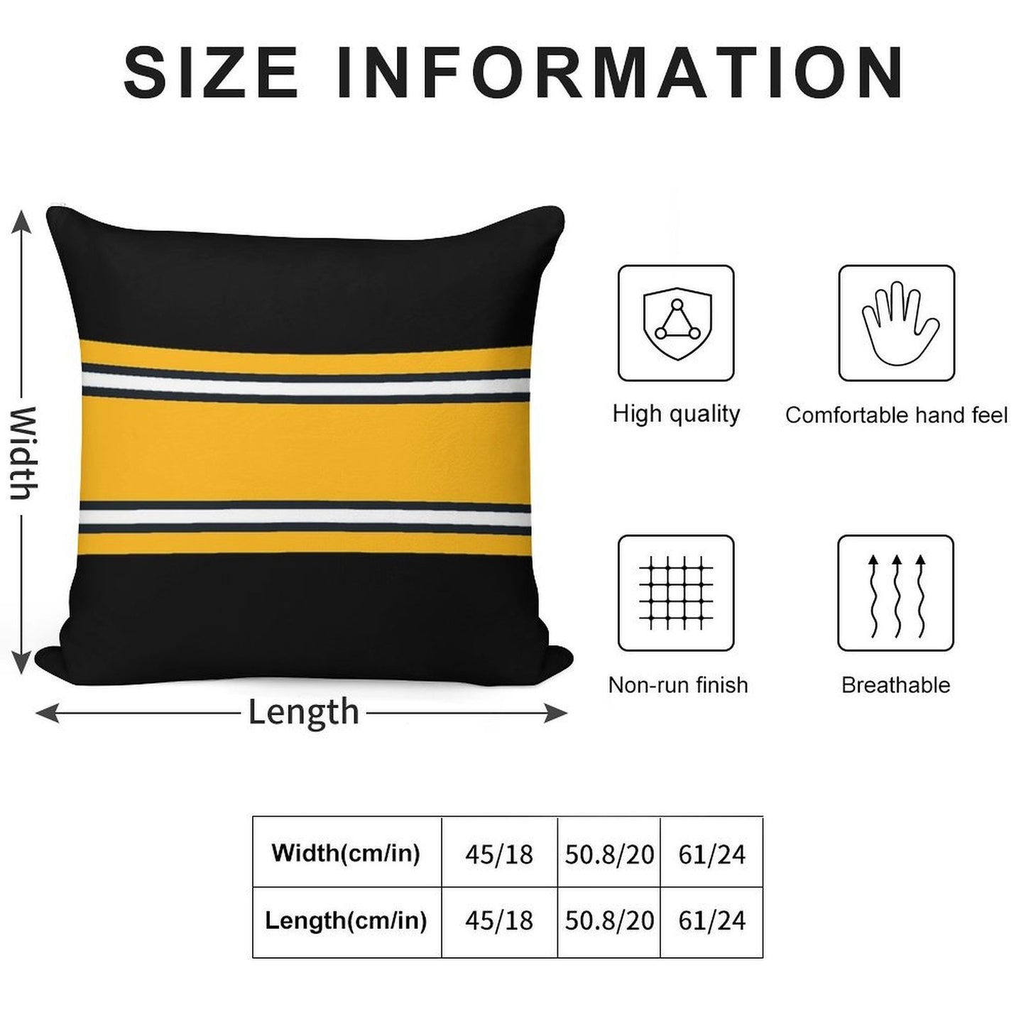 Pittsburgh Soft Short Plush Fabric Throw Pillow