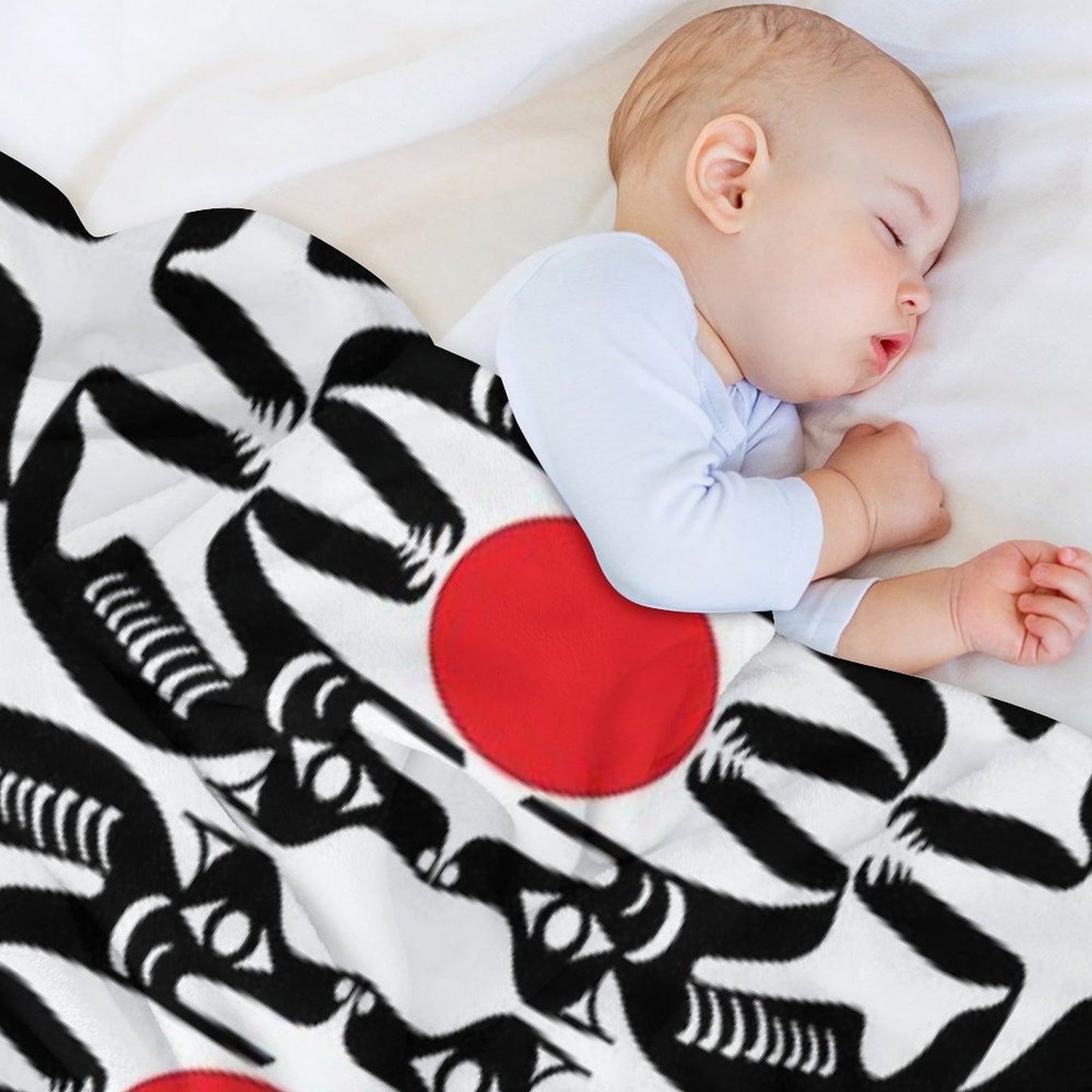 Coast Salish Wolf Shrink-resistant Throw Blanket