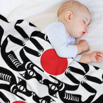 Coast Salish Wolf Shrink-resistant Throw Blanket