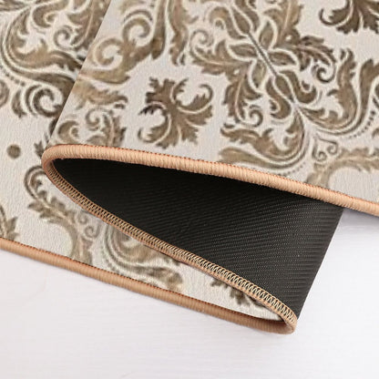 Fleur-de-lis Ornament - Pastel Gold  Slip-Resistant Bath Mat