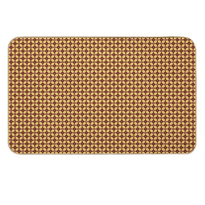 Bright Fiery Flowers  Dirt-Trapping Bath Mat