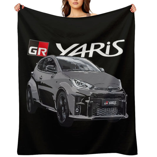 TOYOTA GR YARIS - Black Eco-conscious Throw Blanket