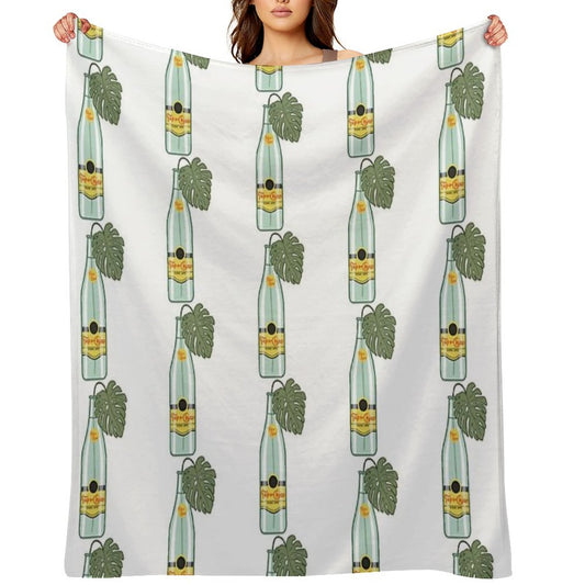 Monstera Topo Chico Shrink-resistant Throw Blanket