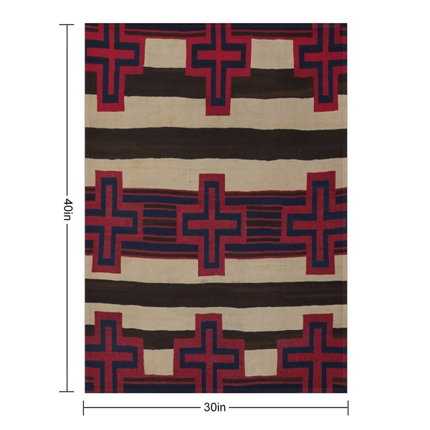 Indigenous Designs VI  Chief's Blanket  Navajo Weavings Travel-friendly Throw Blanket