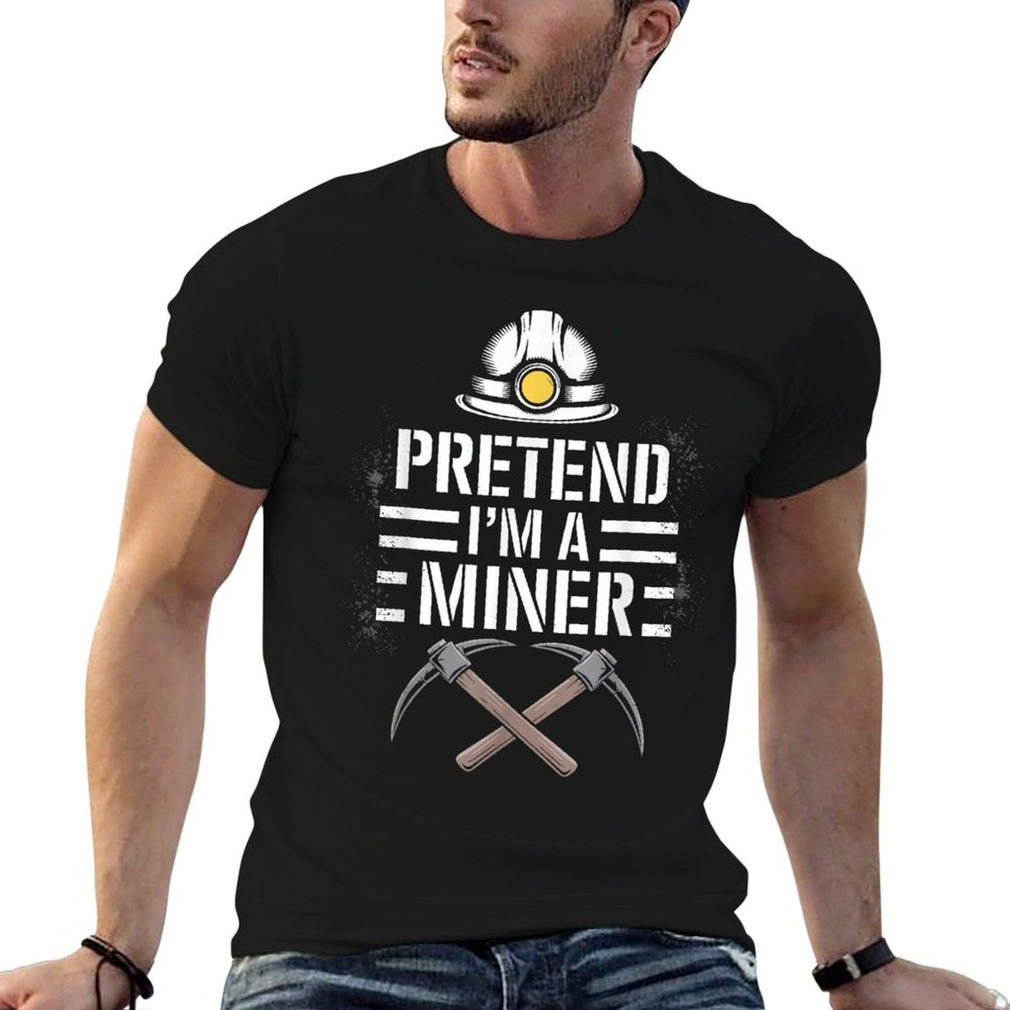 Pretend Im A MINER Halloween Costume MINER  Moisture-wicking T-Shirt