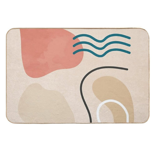Organic Abstract Shapes  Absorbent Bath Mat