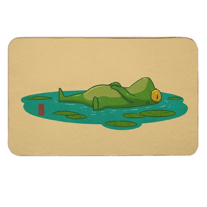 Chill Lilypad Mood Frog  Dirt-Trapping Bath Mat
