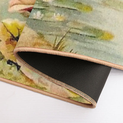 FROG STRUMMING  Vintage Abstract Entertainment Print  Rapid-Drying Bath Mat