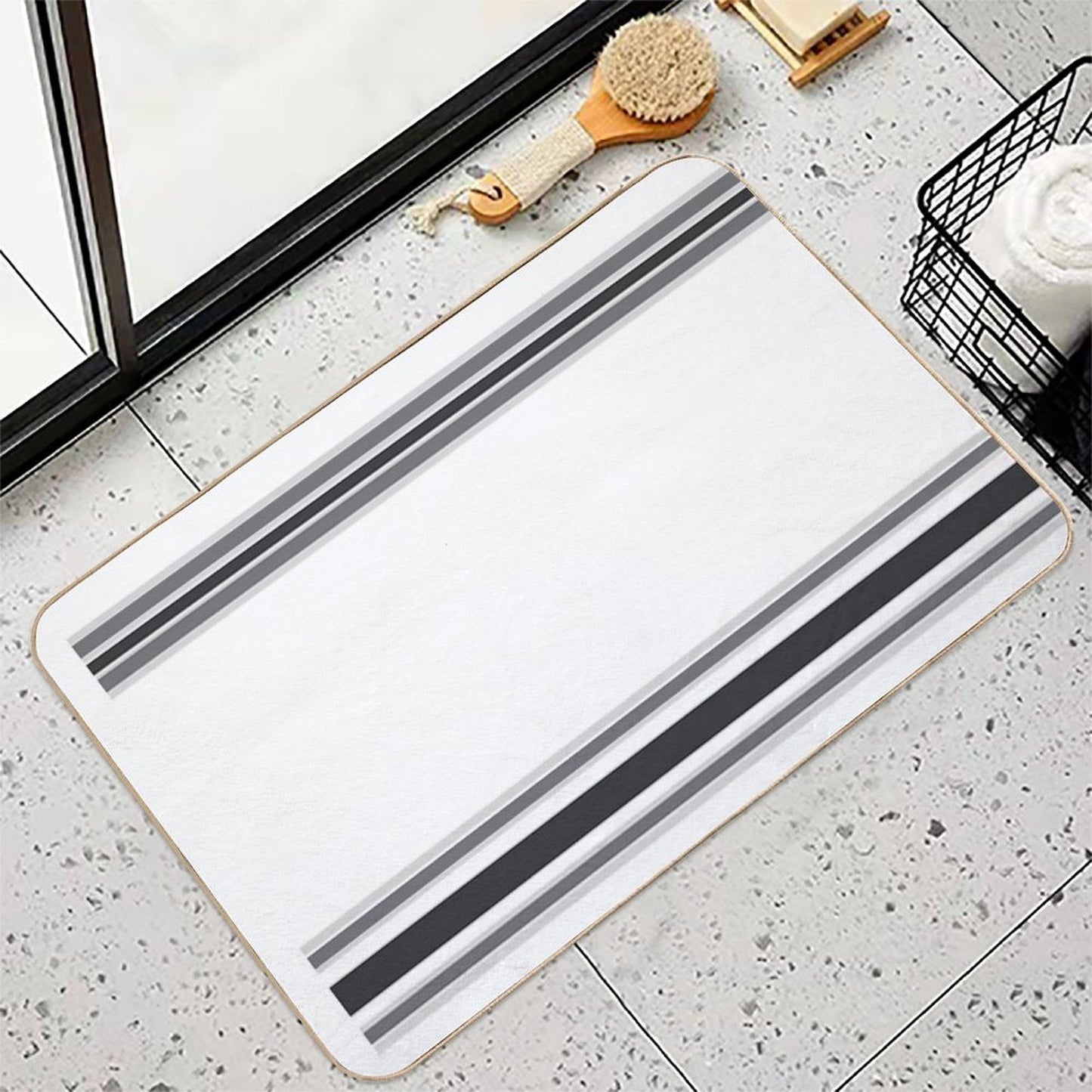 Line Art Neutral 01  High-Traffic Bath Mat