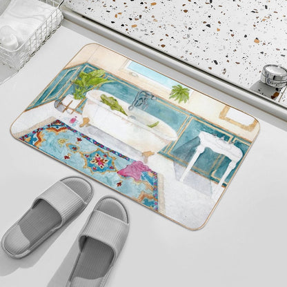 Gator in Bathtub  Odorless Bath Mat