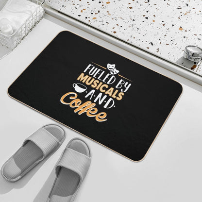Fueled by Musicals And Coffee  Rapid-Drying Bath Mat