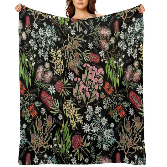 Australian Botanics - Jet Black Easy Care Throw Blanket