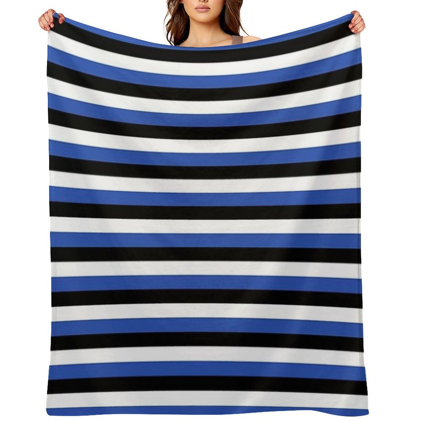 Bath Rugby Striped Club Colours Eco-conscious Throw Blanket