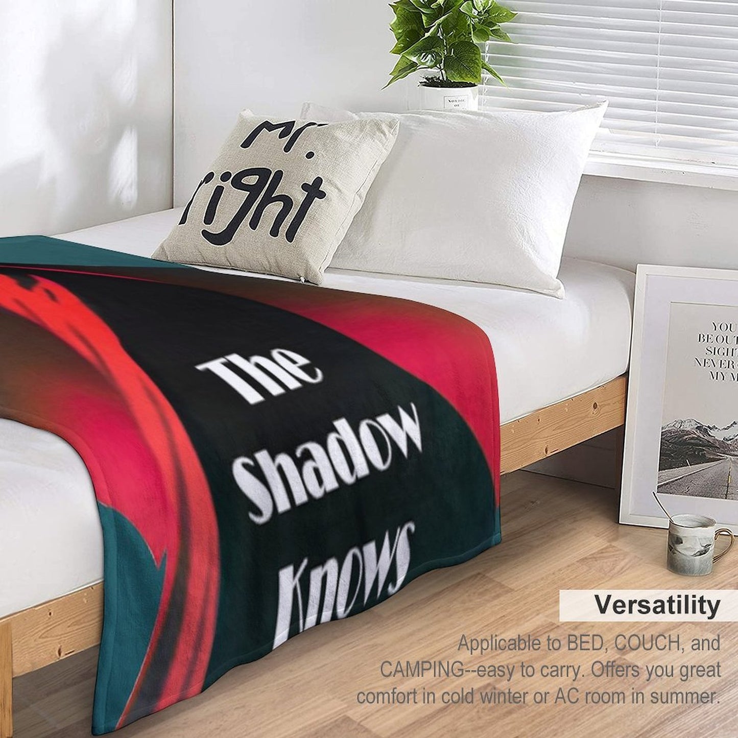 The Shadow Knows Sustainable Throw Blanket