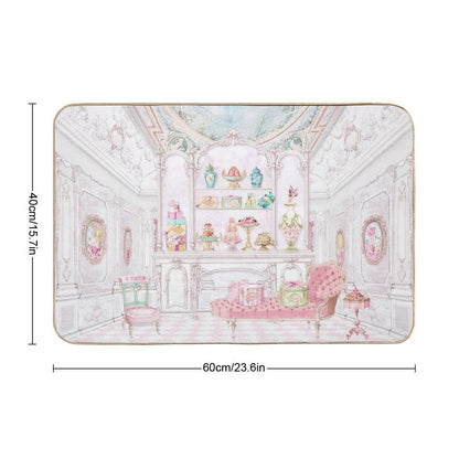 French Patisserie, Paris, Cake Shop, Diorama  Fade-Resistant Bath Mat