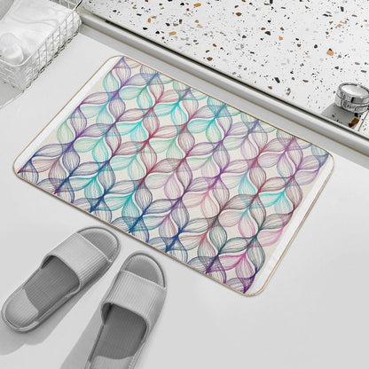 Mermaid's Braids - A Colored Pencil Pattern  High-Traffic Bath Mat