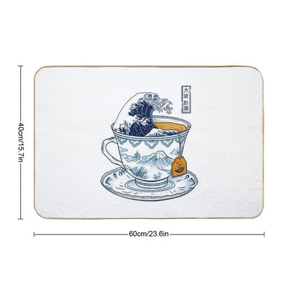 The Great Kanagawa Tea  Slip-Resistant Bath Mat