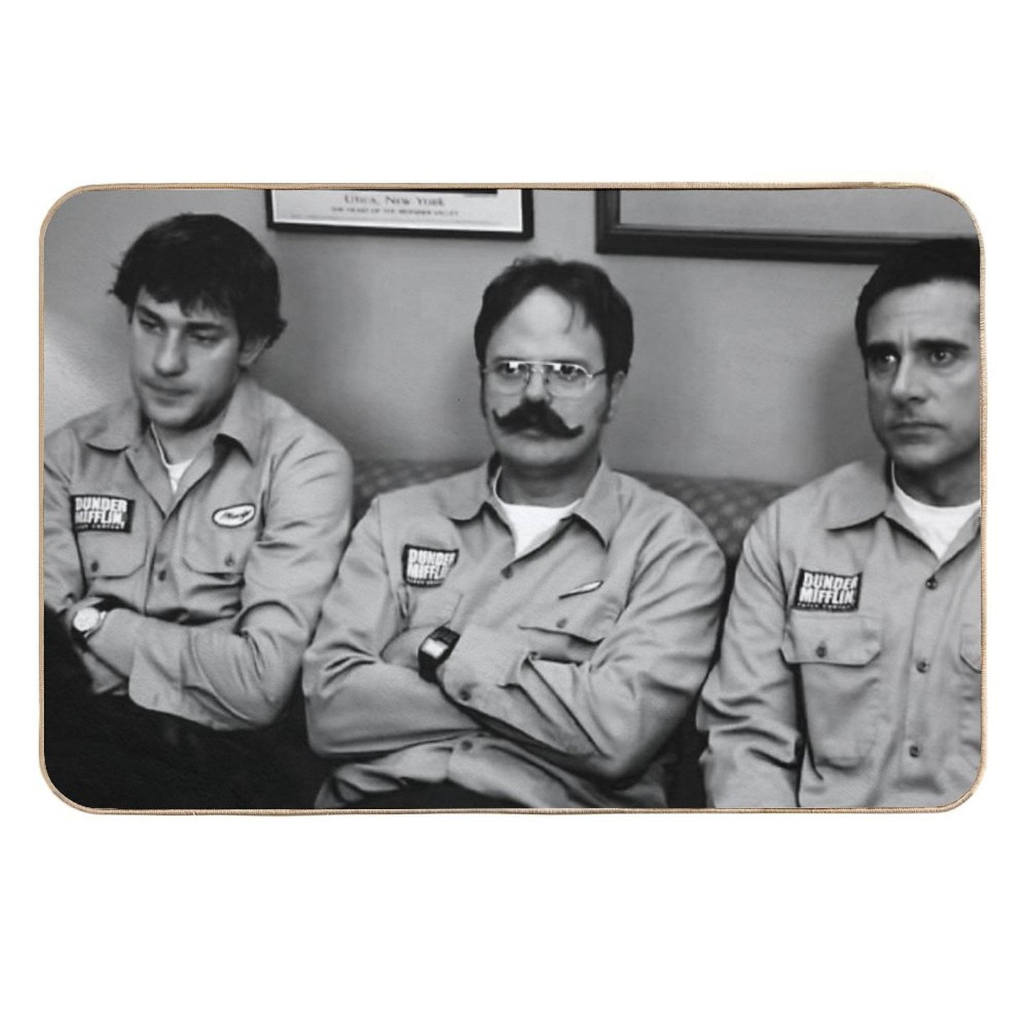 Jim, Dwight And Michael at Utica  Absorbent Bath Mat