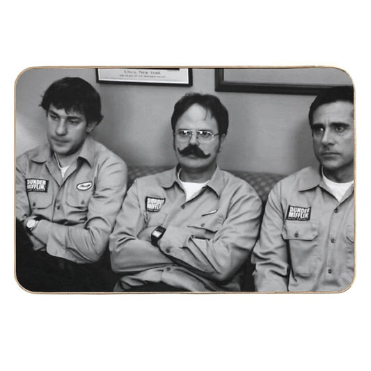 Jim, Dwight And Michael at Utica  Absorbent Bath Mat