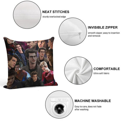 Andrew Spider Garfield Man Soft Durable Construction Throw Pillow
