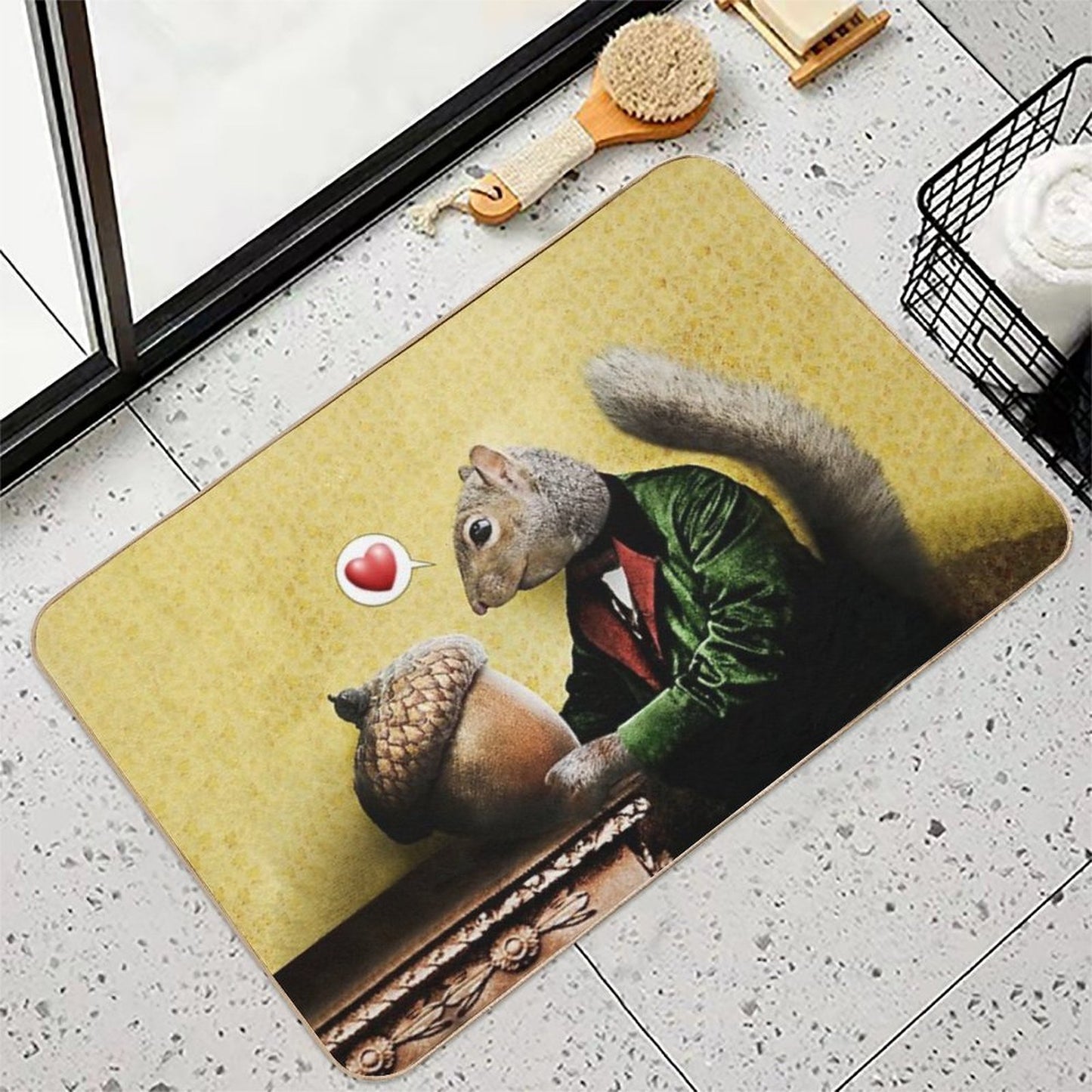Mr. Squirrel Loves His Acorn Durable Bath Mat