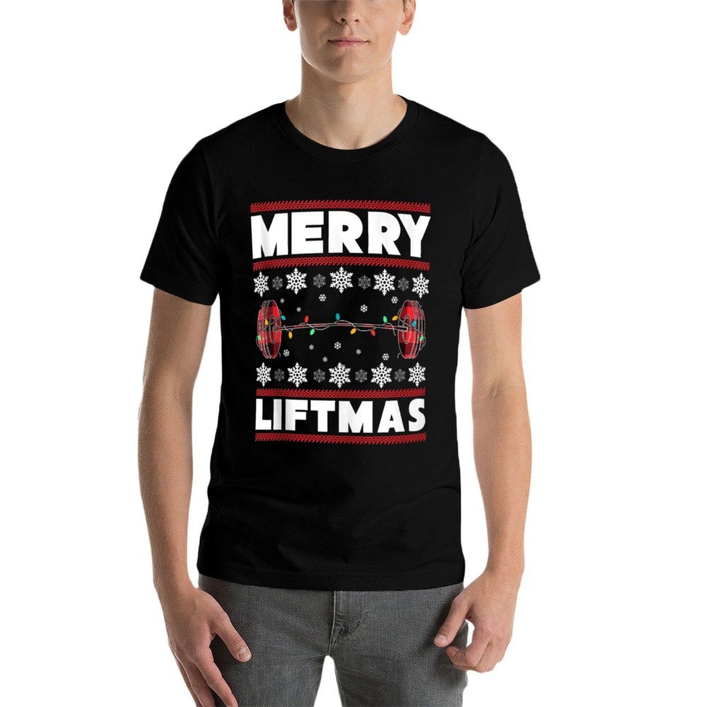 Merry Liftmas Funny Christmas Gym Workout Fitness Gift  Durable T-Shirt