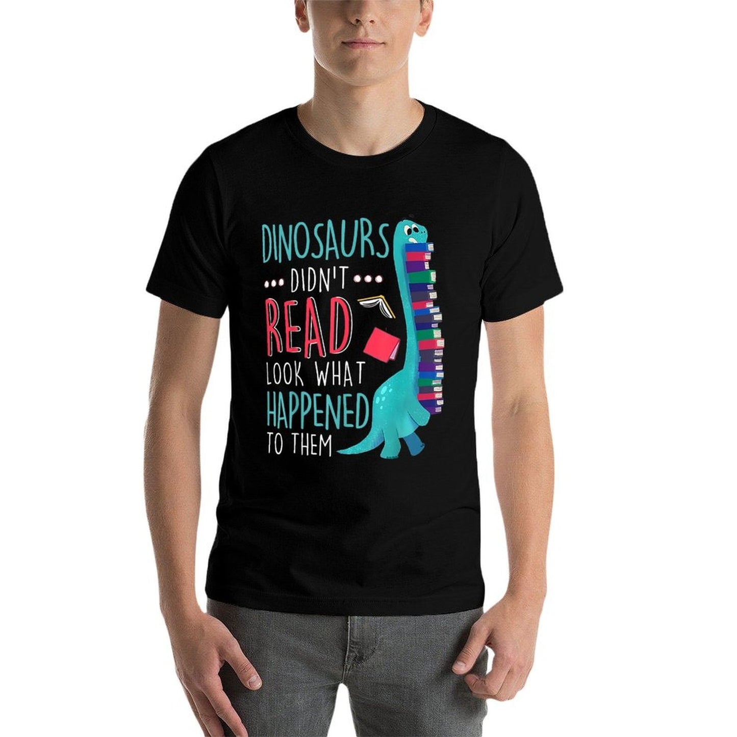 Teacher Dinosaurs Didnt Read Look What Happened Book Reading  Soft T-Shirt