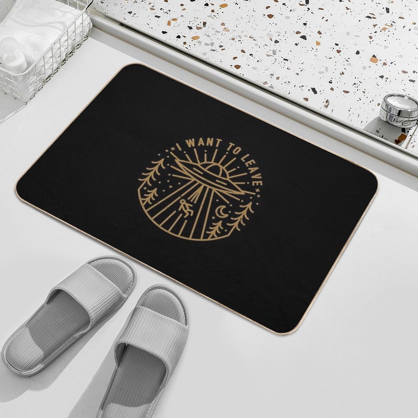 I Want To Leave  Toxin-Free Bath Mat