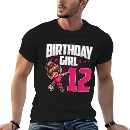 12th Birthday Girl Soccer Dabbing 12 Years Old Girl Birthday  Versatile T-Shirt