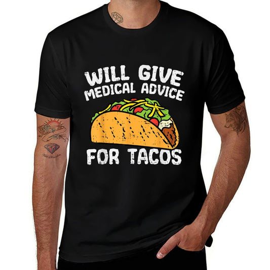 Medical Advice For Tacos Mexican Cinco De Mayo Doctor Nurse  Ribbed Collar T-Shirt