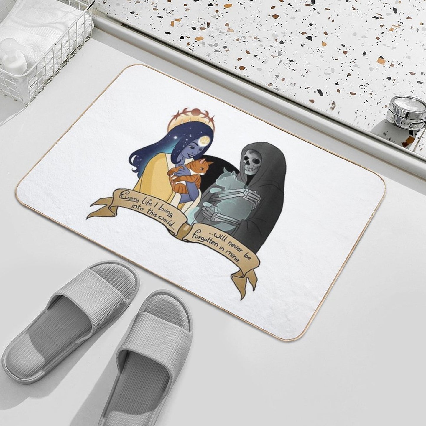 Life & Death  Repositionable Bath Mat