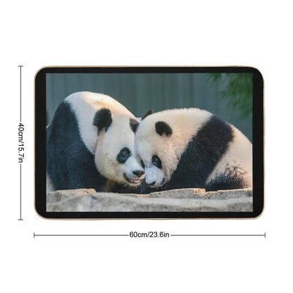 Mei Xiang And Xiao Qi Ji at The Smithsonian's National Zoo  Rapid-Drying Bath Mat