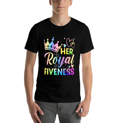 Her Royal Fiveness 5th Birthday 5 Years Old for Girls  Eco-friendly Material T-Shirt