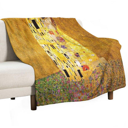 KLIMT THE  KISS Velvety-soft Throw Blanket