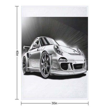 The Legend of The Porsche Brand Premium Throw Blanket