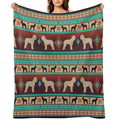 Boho Dogs  Lagotto Romagnolo Sunset Velvety-soft Throw Blanket