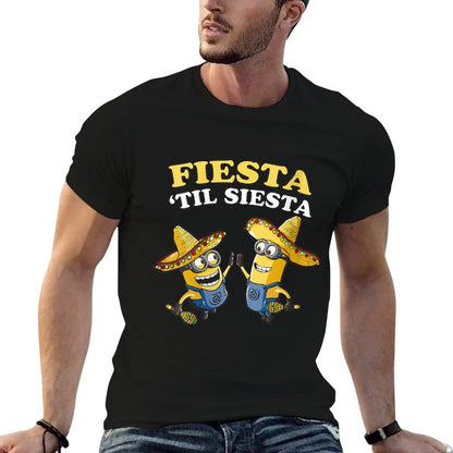 Womens Despicable Me Minions Fiesta 'Till Siesta Sombrero Portrait  Odor-resistant T-Shirt