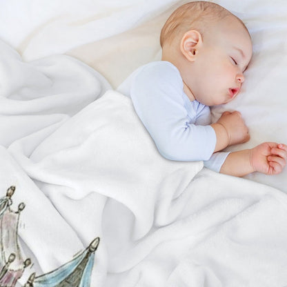 The Brambly Hedge Baby Mice Snuggle in Their Cots Sustainable Throw Blanket