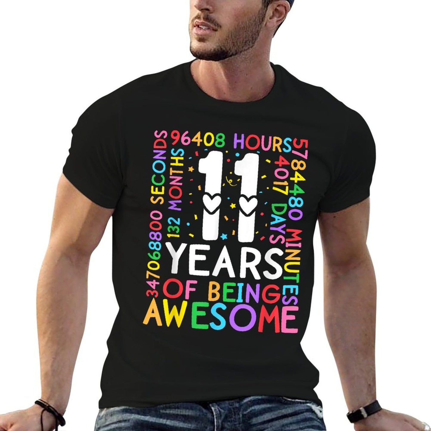 11 Years Of Being Awesome 11th Birthday Party 132 Months  Classic T-Shirt