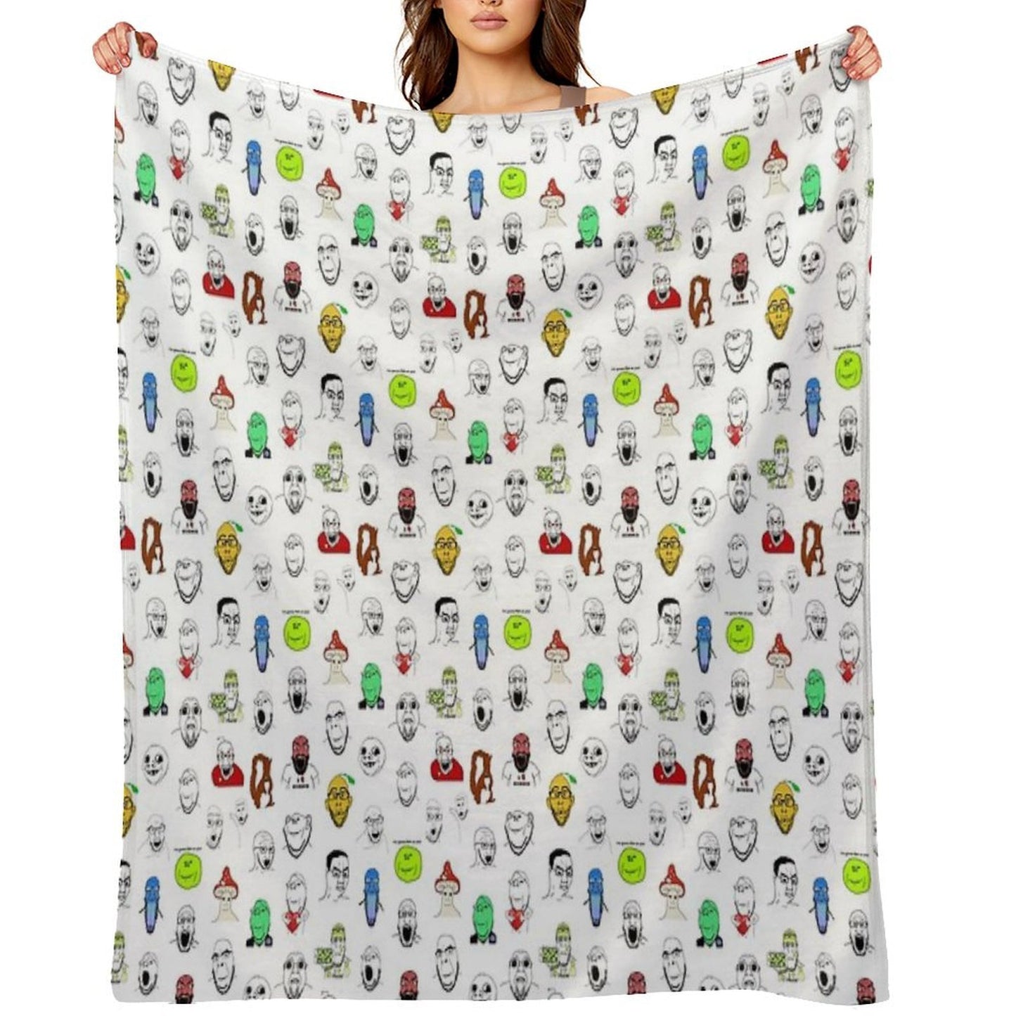 Soyjak Collage Anti-pilling Throw Blanket