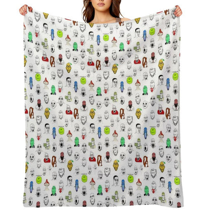 Soyjak Collage Anti-pilling Throw Blanket