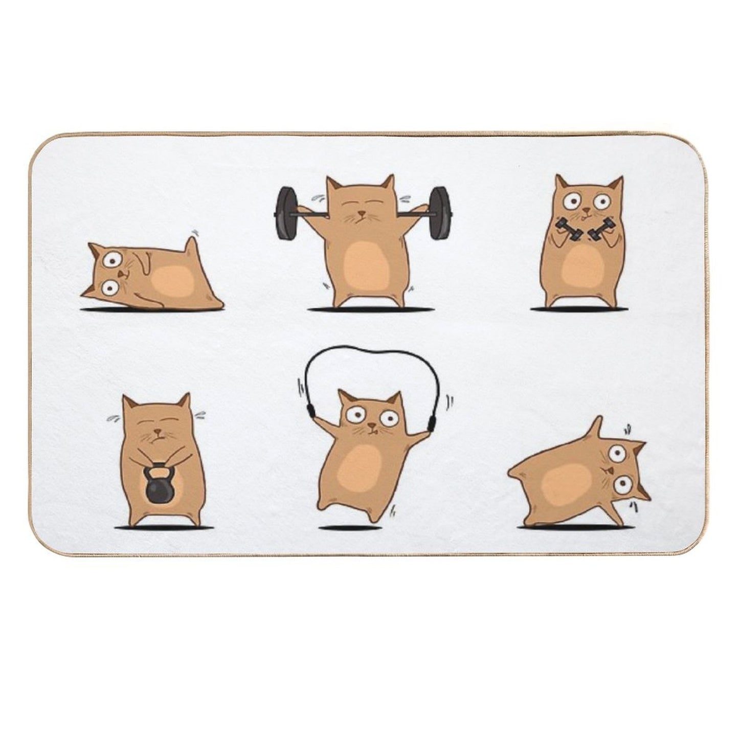 FITNESS CAT  Rapid-Drying Bath Mat