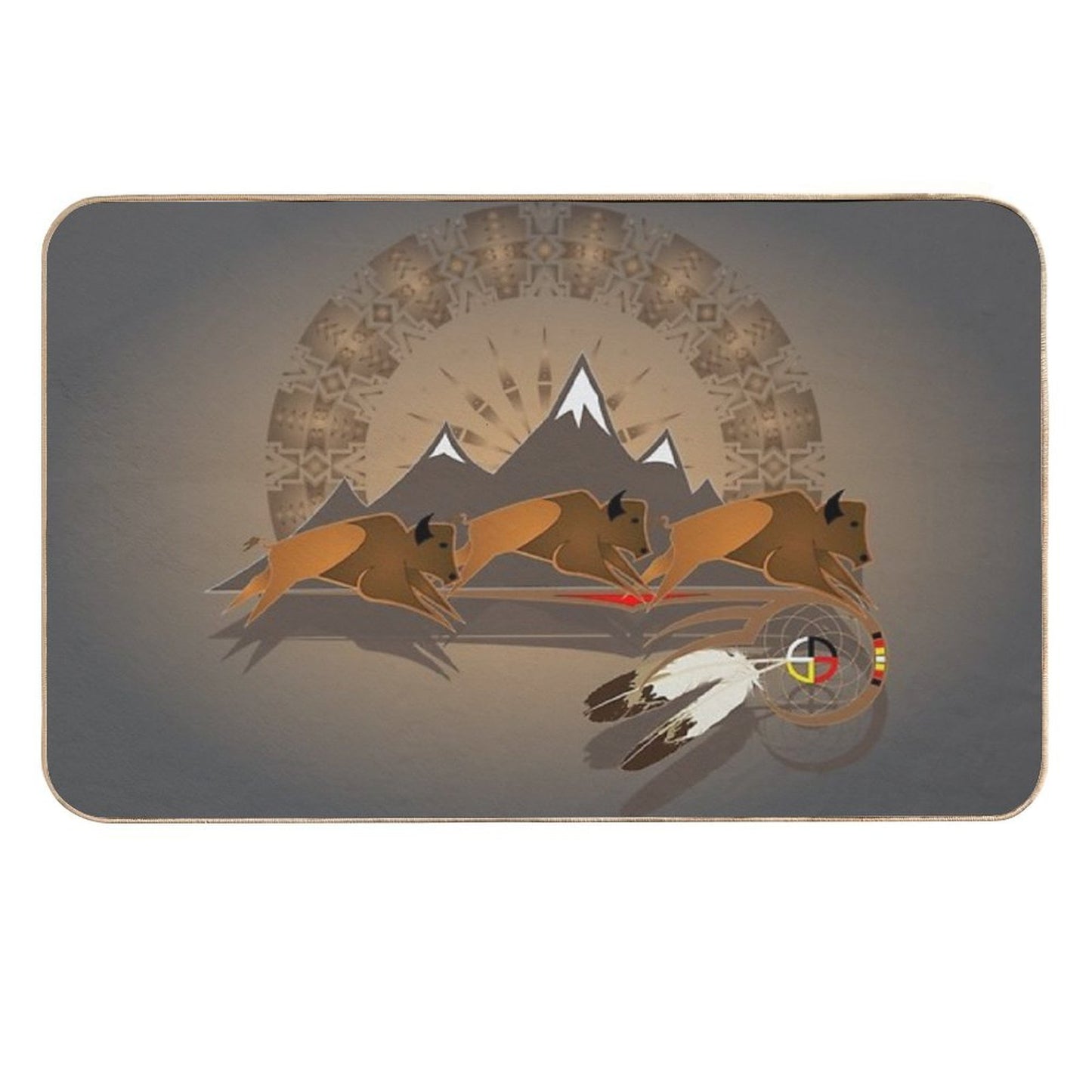 Buffalo People  Dirt-Trapping Bath Mat