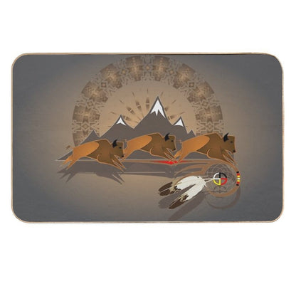 Buffalo People  Dirt-Trapping Bath Mat