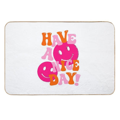 HAVE A NICE DAY! - Pink And Orange  Multi-Purpose Bath Mat