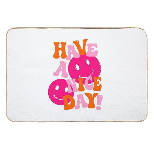 HAVE A NICE DAY! - Pink And Orange  Multi-Purpose Bath Mat