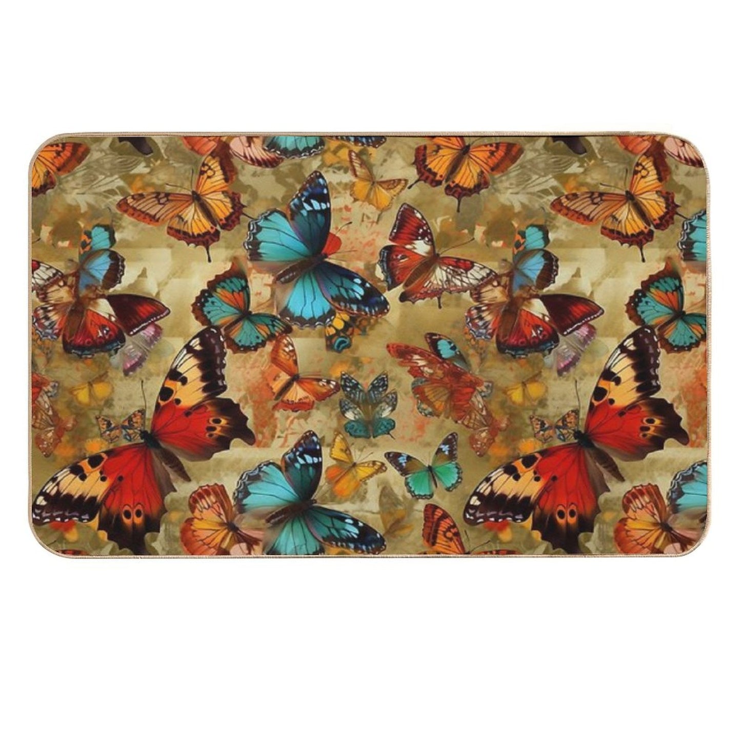 Embrace The Beauty of Bold Colors with Butterfly Prints  Versatile Bath Mat