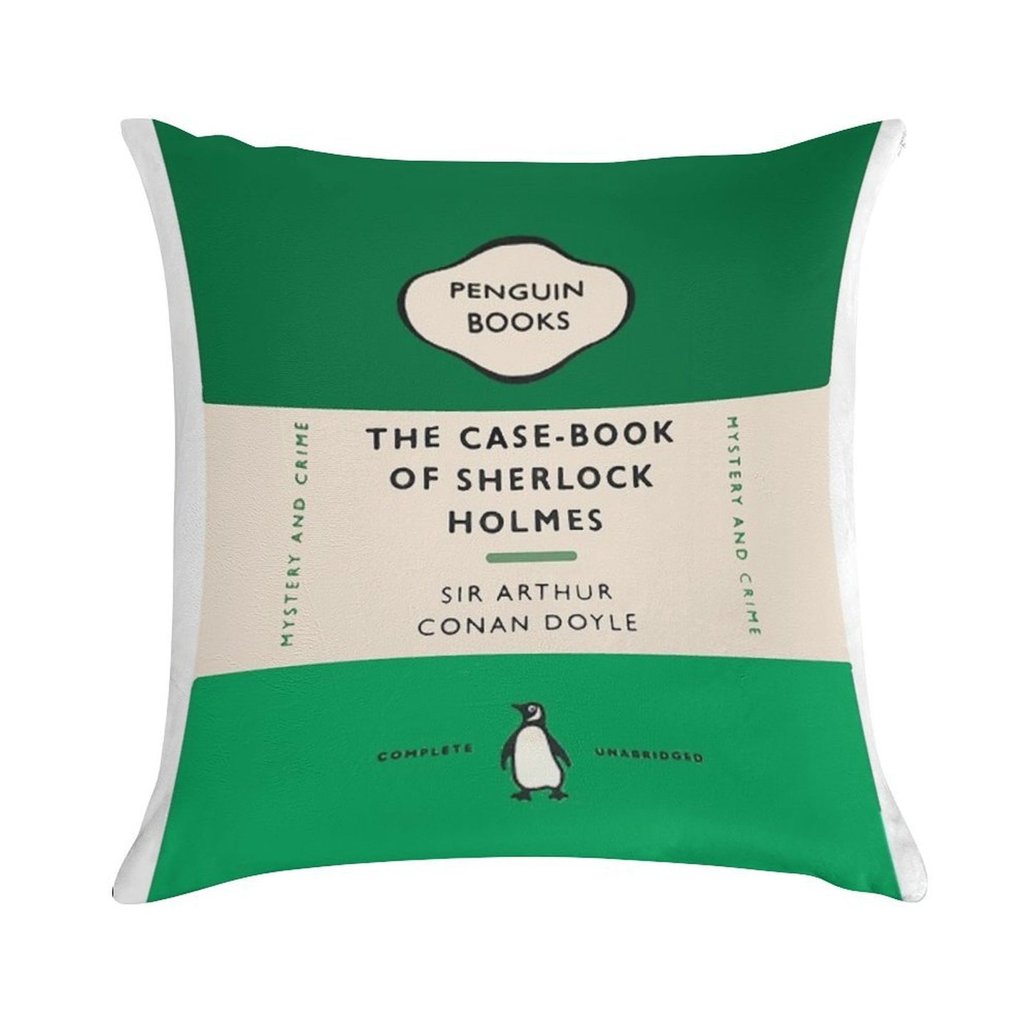 Penguin Book SH Design Soft Hidden Zipper Throw Pillow